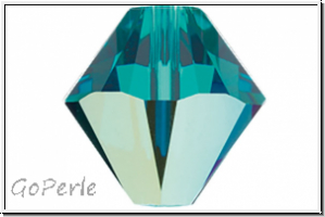 Swarovski� Bicone 5328, 4mm, 229AB2 - blue zircon, 2xAB, 25 Stk.